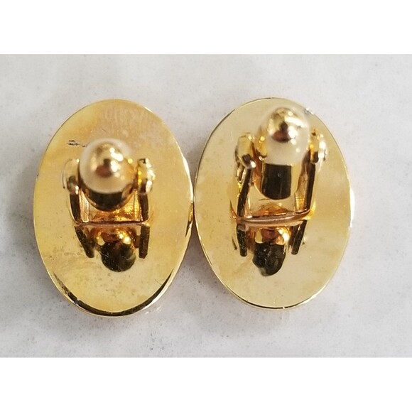 Vintage Speidel gold toned cufflinks with sparkly stones - Picture 3 of 8